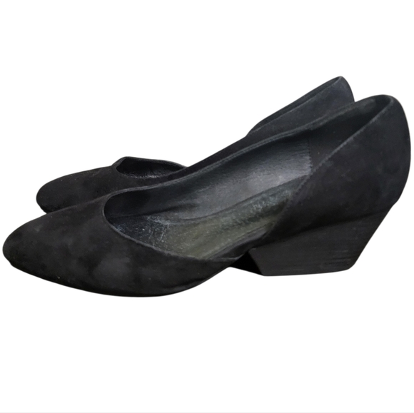Eileen Fisher Lily Half d'Orsay Womens Black Suede Pump, 8.5 - Picture 5 of 12
